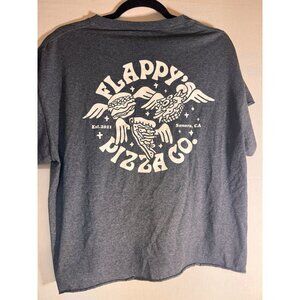 Flappy’s Pizza Co Sonora CA T-Shirt Men’s Large Gray Local Restaurant Tee